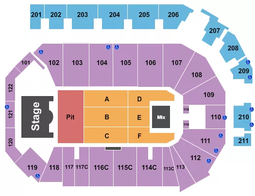 seating chart for PPL Center - Endstage GA Pit - eventticketscenter.com