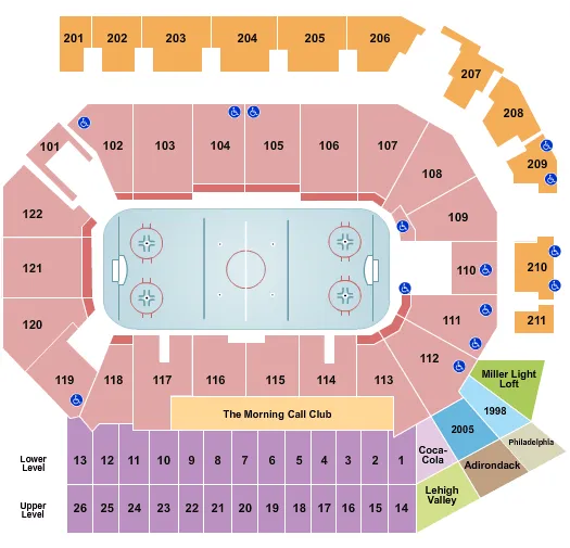 seating chart for PPL Center - Hockey - eventticketscenter.com