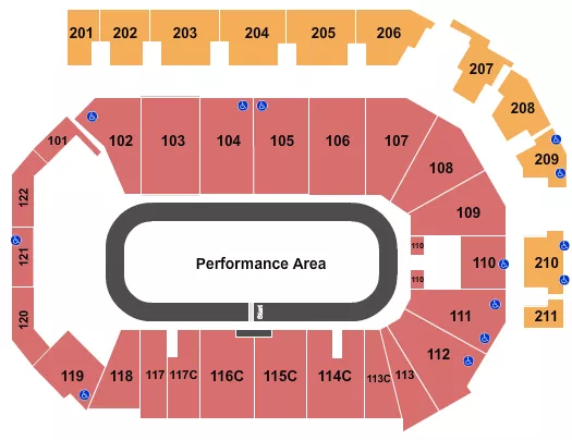 seating chart for PPL Center - Performance Area - eventticketscenter.com