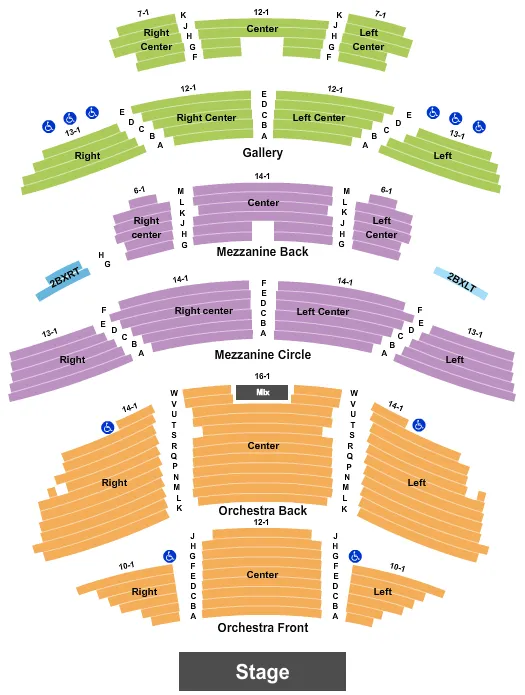 seating chart for Pabst Theater - End Stage 2 - eventticketscenter.com