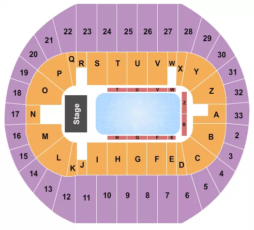 seating chart for Pacific Coliseum - Disney On Ice - eventticketscenter.com