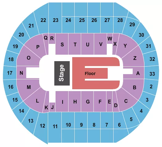 seating chart for Pacific Coliseum - Endstage 2 - eventticketscenter.com