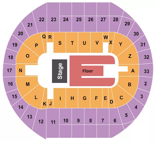 seating chart for Pacific Coliseum - Endstage 2 - eventticketscenter.com