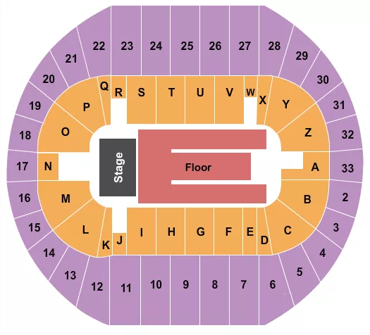 seating chart for Pacific Coliseum - Endstage 3 - eventticketscenter.com