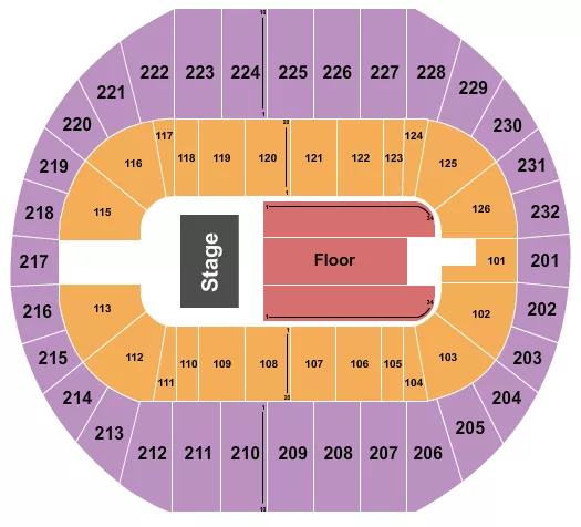 seating chart for Pacific Coliseum - Endstage 3 - eventticketscenter.com