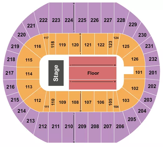 seating chart for Pacific Coliseum - Endstage 4 - eventticketscenter.com