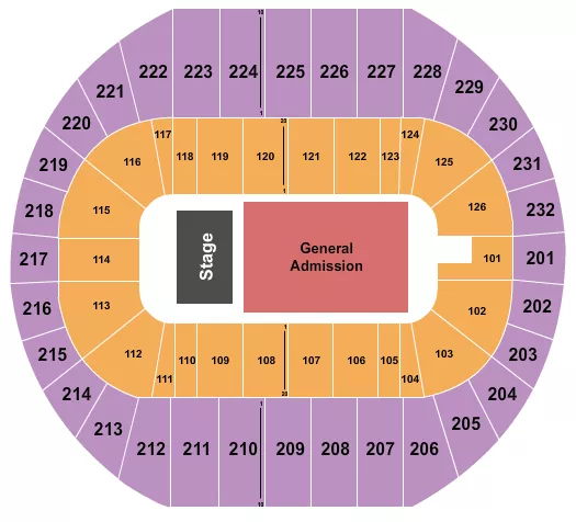 seating chart for Pacific Coliseum - Endstage GA Floor 2 - eventticketscenter.com