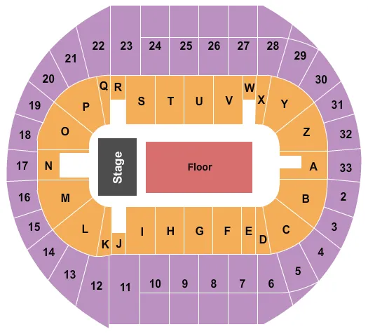 seating chart for Pacific Coliseum - Endstage Rsvd Flr - eventticketscenter.com