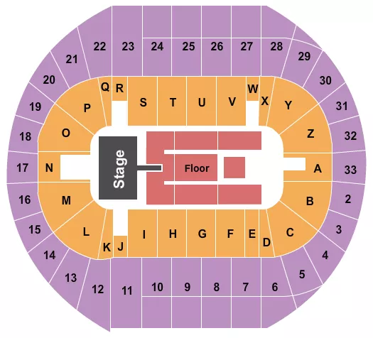 seating chart for Pacific Coliseum - Jhene Aiko - eventticketscenter.com