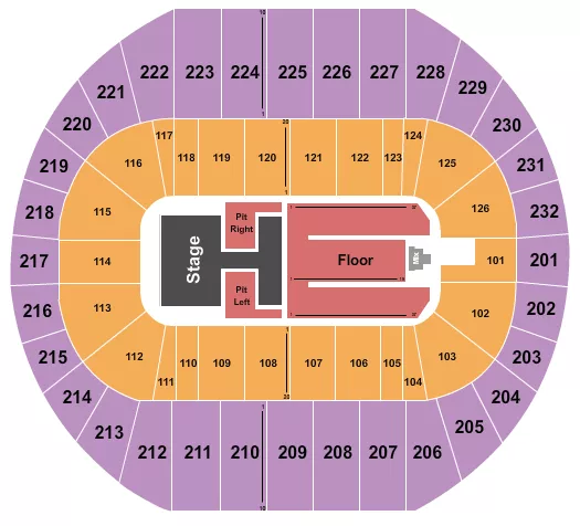seating chart for Pacific Coliseum - Old Dominion - eventticketscenter.com