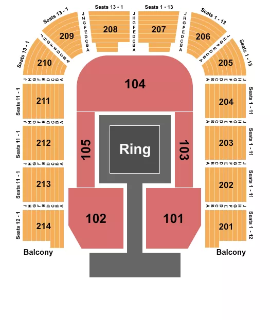 seating chart for Packard Music Hall - Boxing 2 - eventticketscenter.com