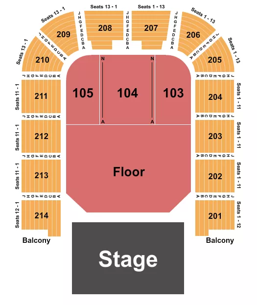 seating chart for Packard Music Hall - Endstage GA Pit - eventticketscenter.com