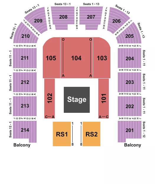 seating chart for Packard Music Hall - Wrestling - eventticketscenter.com