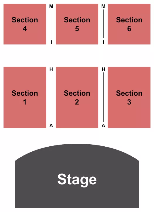 seating chart for Painted Hand Casino - Endstage - eventticketscenter.com