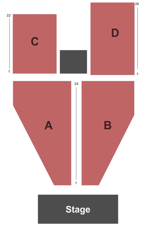 seating chart for Palomar Starlight Theater at Pala Casino Spa and Resort - Endstage 2 - eventticketscenter.com