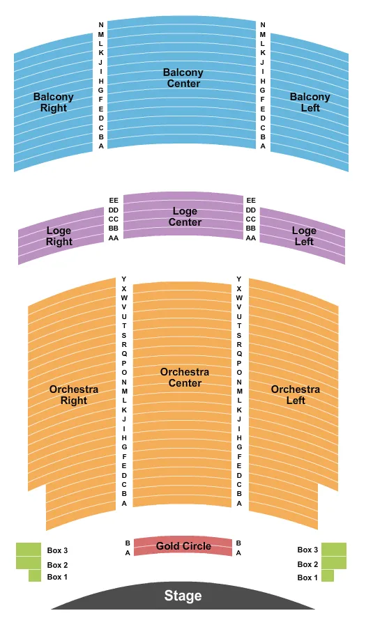 seating chart for Palace Theatre - PA - Endstage GC - eventticketscenter.com