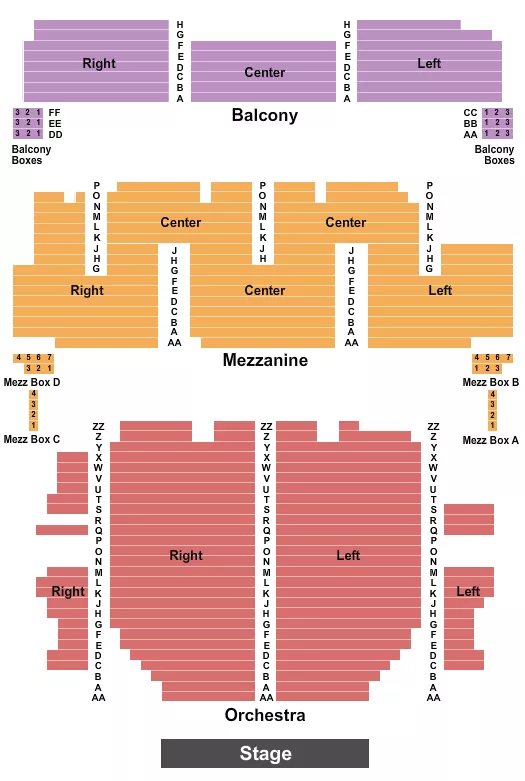 seating chart for Palace Theatre New York City - Endstage - eventticketscenter.com