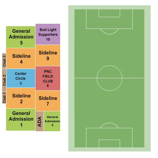 seating chart for Paladin Stadium - Soccer - eventticketscenter.com