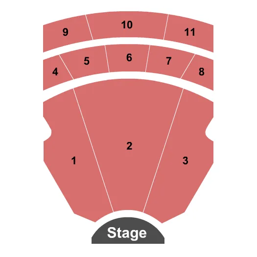 End Stage 1 Seating Chart at Palazzo Theatre At the Venetian Las Vegas. The chart shows the main floor/stage with seating options surrounding it, which are color coded