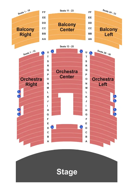 seating chart for Hough Hall At Palladium Theater - FL - End Stage - eventticketscenter.com