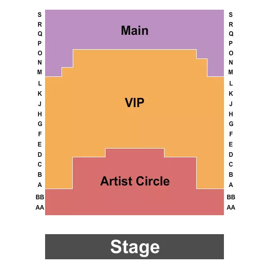 seating chart for Palm Springs Cultural Center - Artist C/VIP/Main - eventticketscenter.com