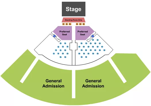 seating chart for Palmdale Amphitheatre - SRO/Preferred/Tables/GA - eventticketscenter.com