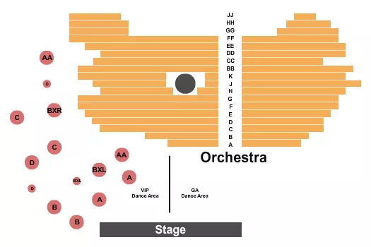 seating chart for Palos Verdes Performing Arts - Norris Theatre - Endstage Tables - eventticketscenter.com