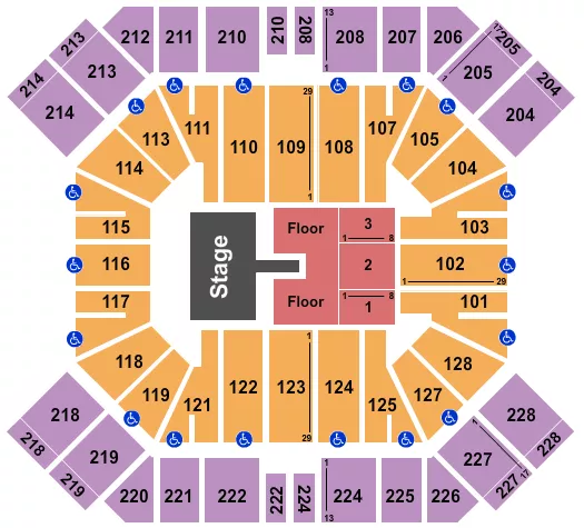 seating chart for Pan American Center - Jon Pardi - eventticketscenter.com