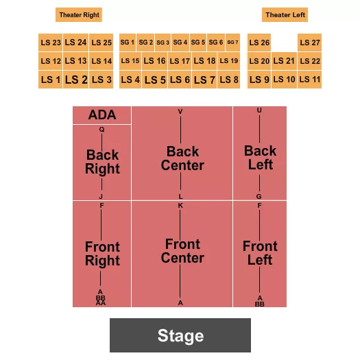 seating chart for Panida Theater - End Stage 2 - eventticketscenter.com