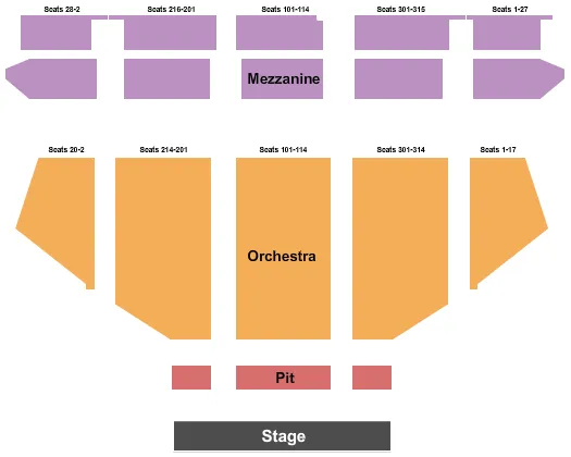 seating chart for Hollywood Pantages Theatre - CA - Endstage 2 - eventticketscenter.com