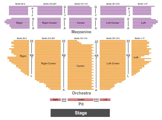 seating chart for Hollywood Pantages Theatre - CA - End Stage - eventticketscenter.com