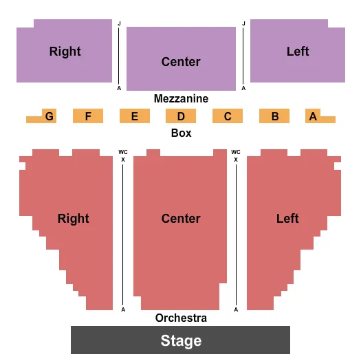 seating chart for Paper Mill Playhouse - Endstage 2 - eventticketscenter.com