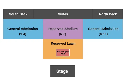 seating chart for Paradise Coast Sports Complex - Endstage - eventticketscenter.com
