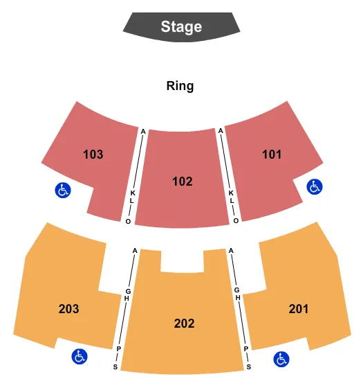 seating chart for Paradise Cove At River Spirit - MMA - eventticketscenter.com