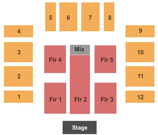 seating chart for Paragon Casino Resort - End Stage - eventticketscenter.com