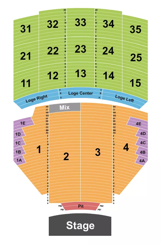 seating chart for Paramount Theatre - Seattle - Endstage Pit 3 - eventticketscenter.com