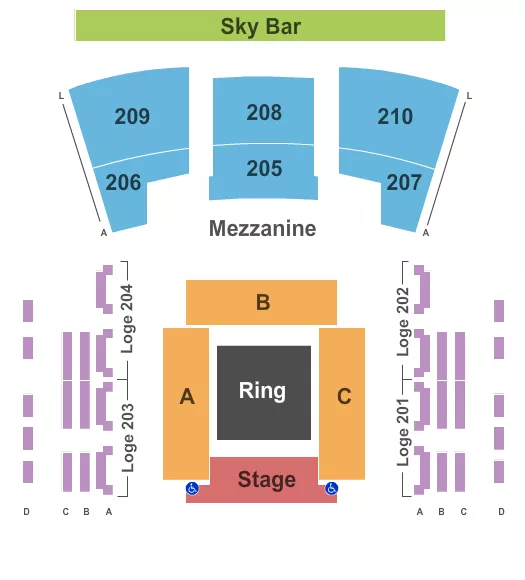 seating chart for Paramount Theatre - Huntington - Boxing - eventticketscenter.com