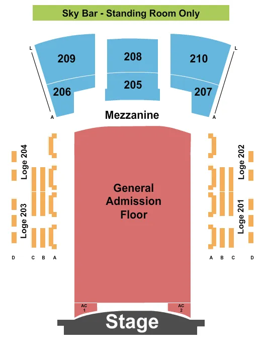 seating chart for Paramount Theatre - Huntington - Gavin DeGraw - eventticketscenter.com