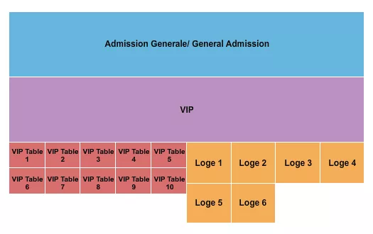 seating chart for Parc Olympique - GA/VIP/Tables/Loge - eventticketscenter.com