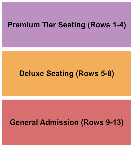 seating chart for Park Theatre - Winnipeg - GA/Prem/Deluxe - eventticketscenter.com