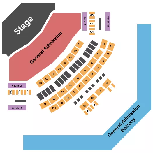 seating chart for Park West - GA/Tables 2 - eventticketscenter.com