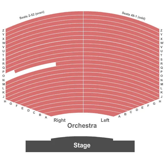 seating chart for Lillian S. Wells Hall at The Parker - End Stage - eventticketscenter.com