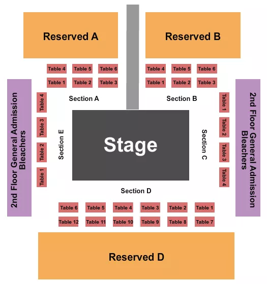 seating chart for Parkersburg High School - Boxing - eventticketscenter.com