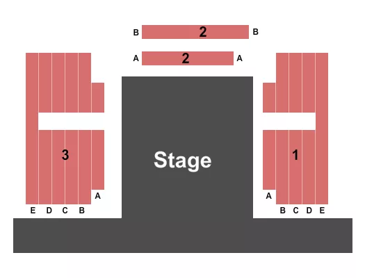 seating chart for Pasadena Little Theatre - Thrust Stage - eventticketscenter.com