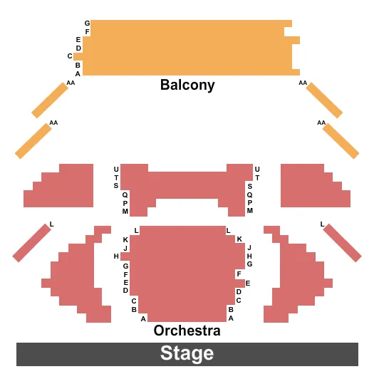 seating chart for Patricia Reser Center for the Arts - End Stage - eventticketscenter.com
