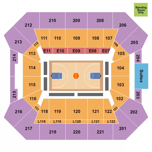 Basketball Seating Map