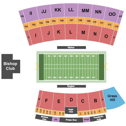seating chart for Allen E. Paulson Stadium - Football - eventticketscenter.com