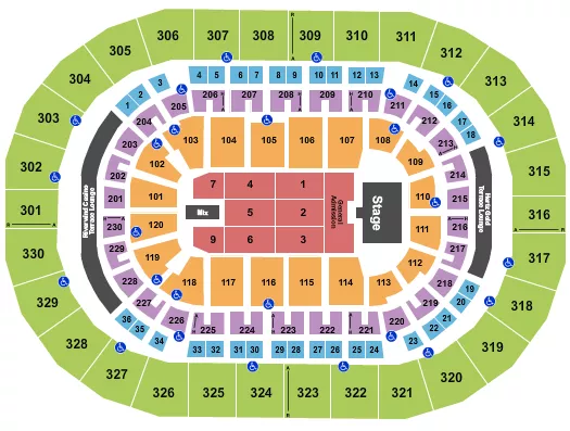 seating chart for Paycom Center - Alan Jackson 2 - eventticketscenter.com