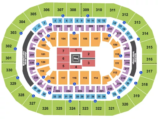 seating chart for Paycom Center - Boxing - eventticketscenter.com