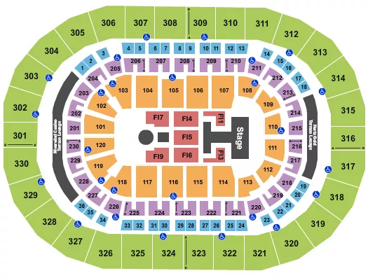 seating chart for Paycom Center - Disney Descendants - eventticketscenter.com